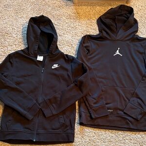 Nike Kids Black and White Hoodies